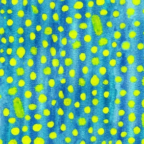 Yellow & Blue Watercolor Spots