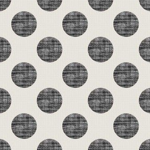 Dots of Black Weave on Linen