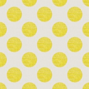 Dots of Textured Yellow on Linen