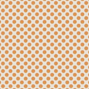 Dots of Orange Weave on Linen