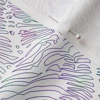 Zebra Line Drawing Purple