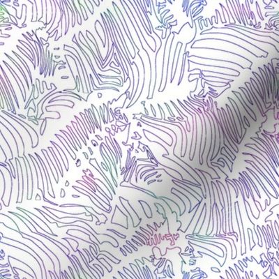 Zebra Line Drawing Purple