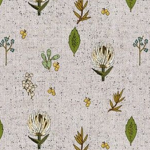 FRENCH LINEN BOTANICAL SMALL