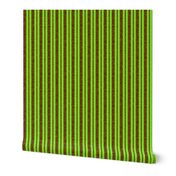 CD1 - Narrow Sparkly Copper Stripes on Lime Green