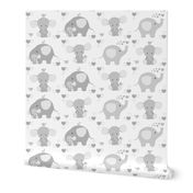 Gray Elephant Baby Nursery Neutral