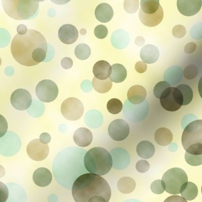 watercolored blue and brown dots