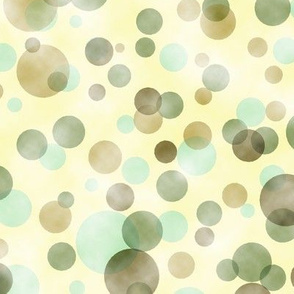 watercolored blue and brown dots