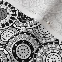 Mandalas Black and White Wheels