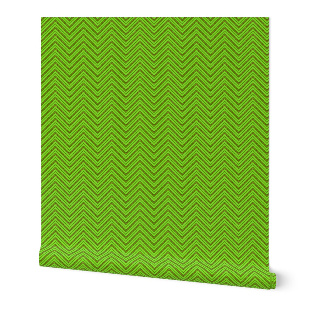 Chevron Stripes  in Olive and Lime with Digital Glitter - CSMC1 - 3 inch  wallpaper repeat - 2.8 inch fabric repeat