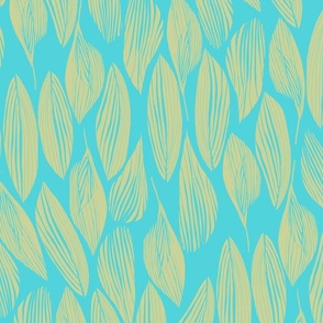 Palm Leaves Dune Grass on Turquoise 300L