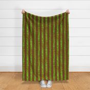 CSMC1 -  Glitzy Marbled Stripes in Rusty Brown, Lime and Olive Greens - wide stripes