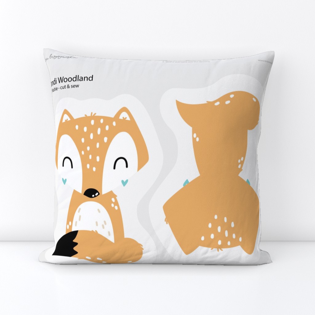 Scandi Woodland - Fox  Softie Plushie Cut&Sew