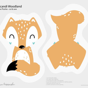 Scandi Woodland - Fox  Softie Plushie Cut&Sew