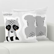 Scandi Woodland - Raccoon Softie Plushie Cut&Sew