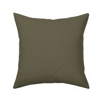★ VINTAGE POLKA DOTS ★ Dark Olive, Small Scale / Collection : Swallows & Polka Dots – Rockabilly Prints