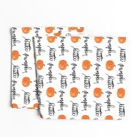 (large scale) little pumpkin - halloween - white - script C18BS