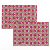 Sliced Watermelon Radishes on Linen Background