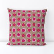 Sliced Watermelon Radishes on Linen Background