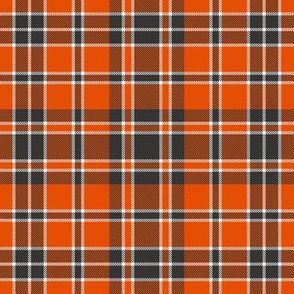 Haloween Orange Black and White Plaid