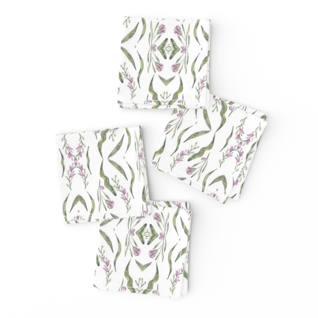 Purple Watercolor Wildflowers Pattern