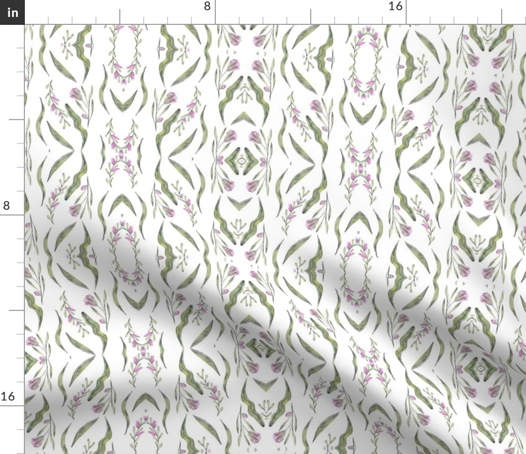 Purple Watercolor Wildflowers Pattern