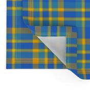 Blue Gold Yellow  Plaid