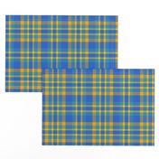 Blue Gold Yellow  Plaid