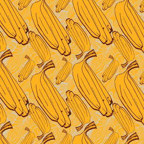 Yellow banana pattern. 