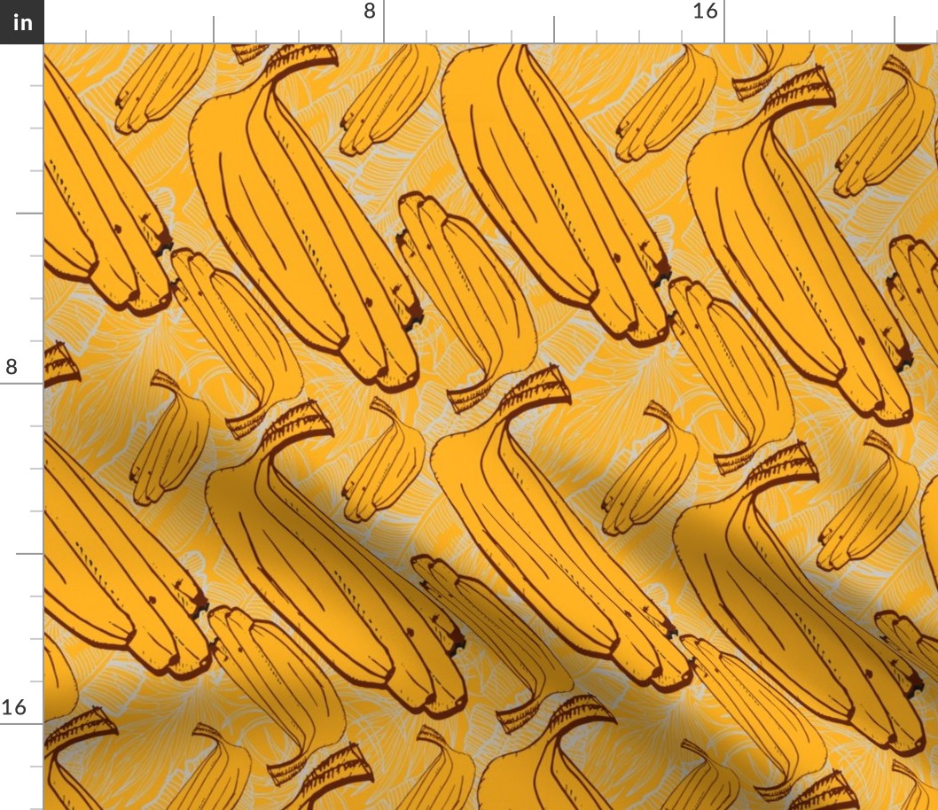 Yellow banana pattern. 