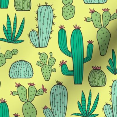 Cactus on Yellow