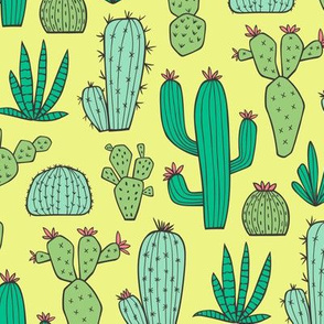 Cactus on Yellow