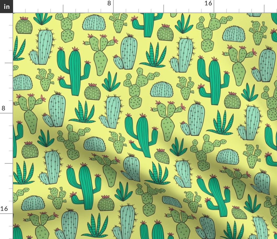 Cactus on Yellow