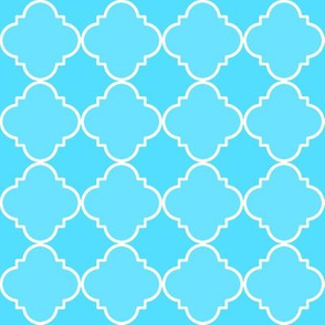 quatrefoil  corner blue #53ddff