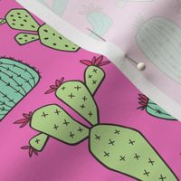 Cactus on Dark Pink