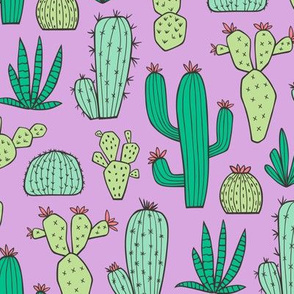 Cactus on Purple