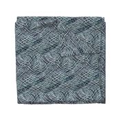 fishing net - teal white