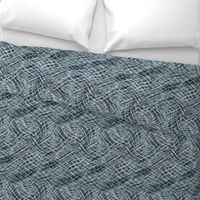 fishing net - teal white