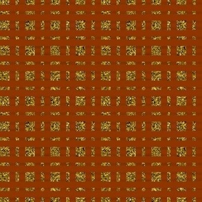 CSMC2 -  Layered Plaid in Rust Brown and Speckled Golden Olive - small version