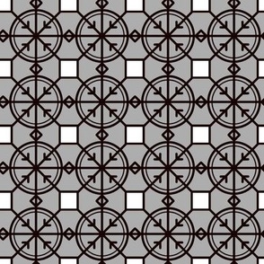 Black, White and Gray Geometric Pattern
