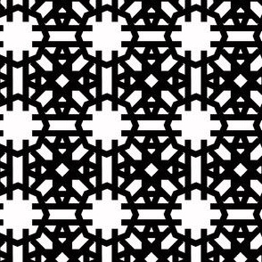 Black and White Geometric Modern Pattern