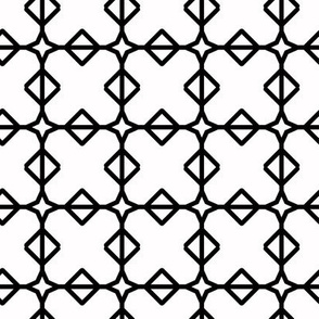 Black and White Geometric Modern Pattern