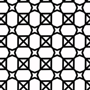 Black and White Geometric Modern Pattern