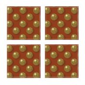 CSMC2 - Large - Speckled Golden Polka Dots on Rust