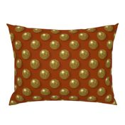 CSMC2 - Large - Speckled Golden Polka Dots on Rust