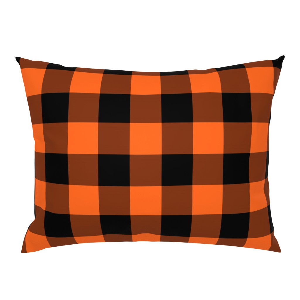 Halloween Buffalo Plaid // Orange and Black