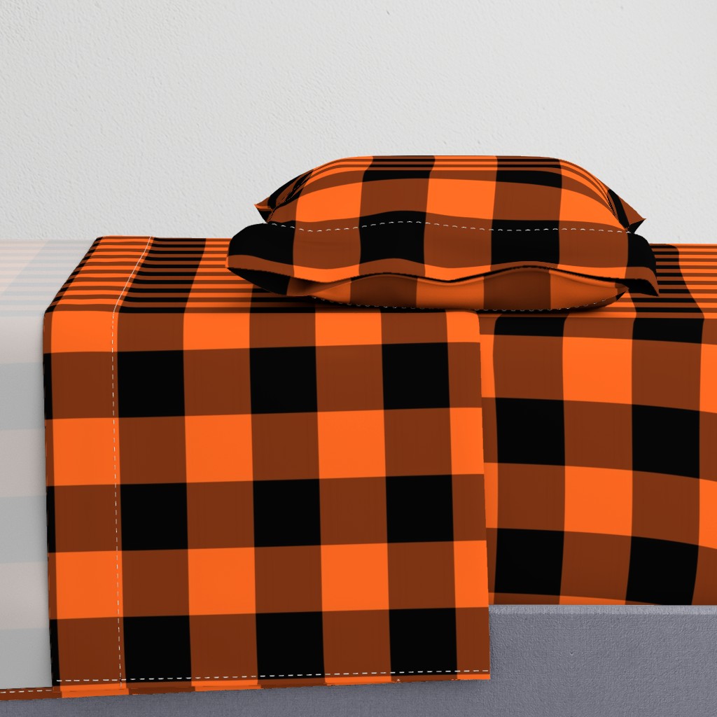 Halloween Buffalo Plaid // Orange and Black