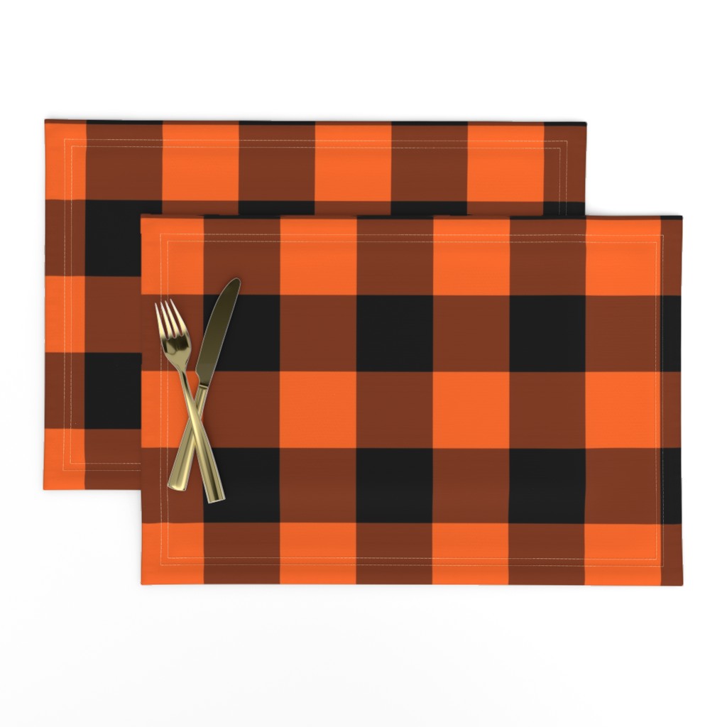 Halloween Buffalo Plaid // Orange and Black