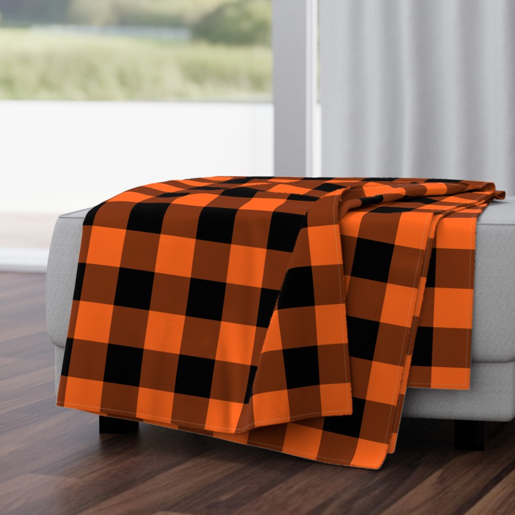 Halloween Buffalo Plaid // Orange and Black