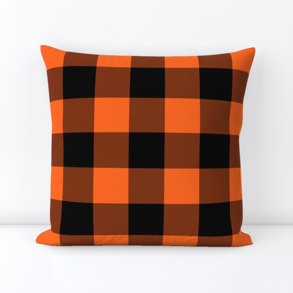 Halloween Buffalo Plaid // Orange and Black