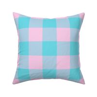 Buffalo Plaid // Cotton Candy (Turquoise & Blush)